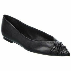 Maje Ballerina Flats Point Toe Black Leather Women's Size 6 & 8 Shoes MSRP $315